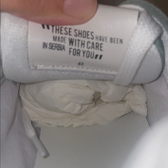 NWT VOILE BLANCHE PARIS Race Sneaker in Sage-Off White - Picture 10 of 13